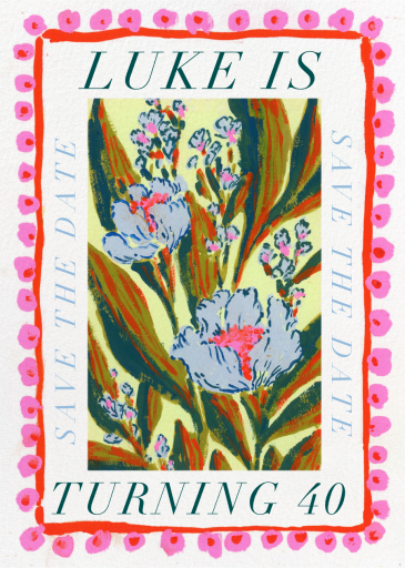 Blooming Border - Save the Date by Iris + Marie