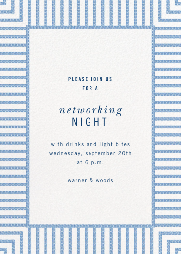 Seersucker Stripe - Networking Event Invitation by kate spade new york