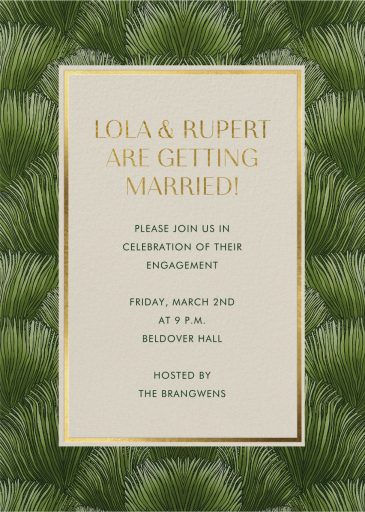 Fescue - Engagement Party Invitation by Schumacher