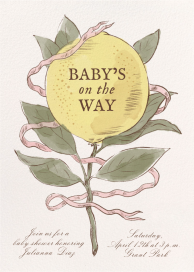 Lemon Sprig - Baby Shower Invitation by Emilia Wickstead