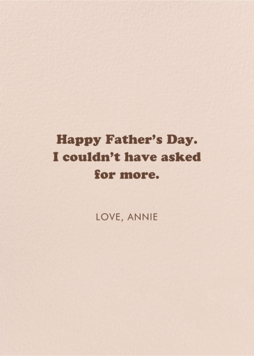 Feel the Bern - Father's Day Card by Party Mountain - Back