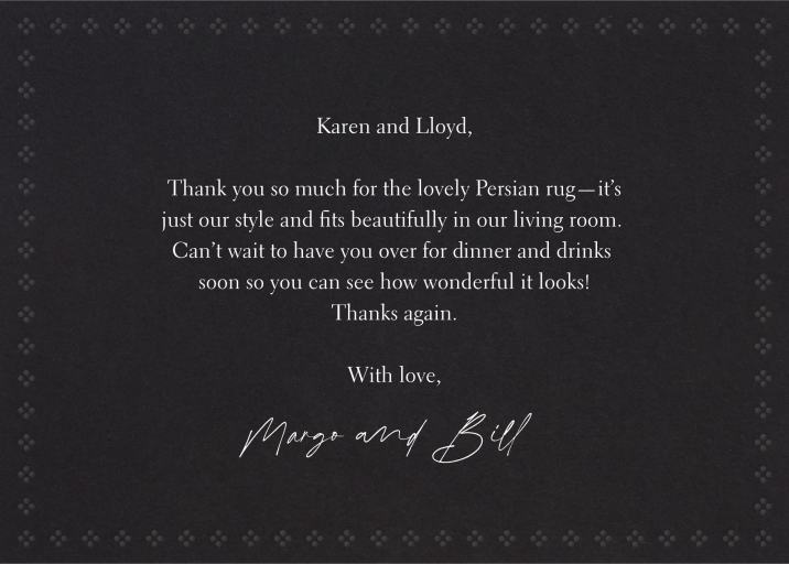 With Much Love - Thank You Card by Paperless Post - Back