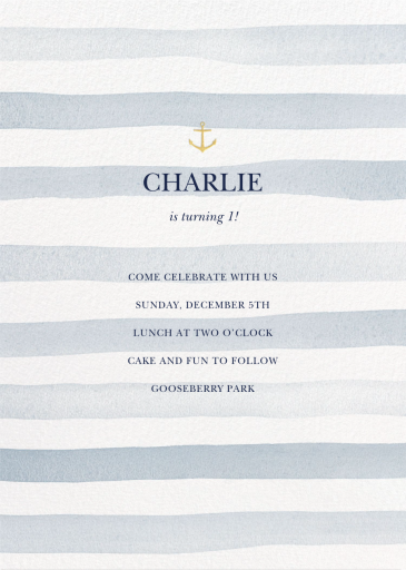 Light Stripes - First Birthday Invitation by Sugar Paper