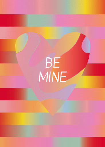 Be Mine Gradient - Valentine's Day Card by Hartland Cards