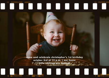 Film Still - First Birthday Invitation by Paperless Post