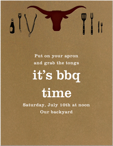 Longhorn Barbeque - Invitation by Paperless Post