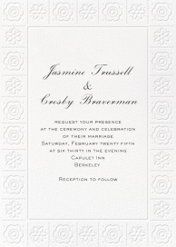 Impressed Flowers - Wedding Invitation by Paperless Post