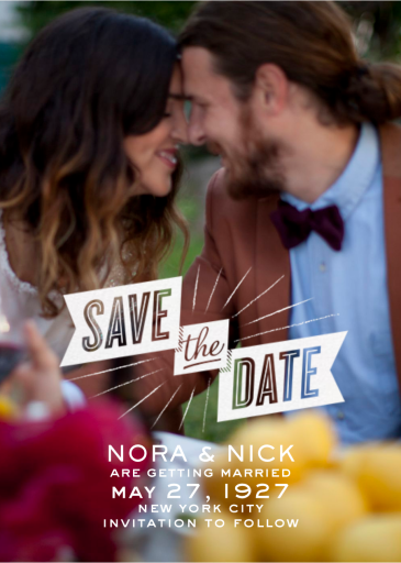 Ribbon Glee Photo - Invitation by Crate & Barrel