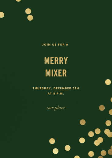 Confetti (Tall) - Holiday Party Invitation by kate spade new york