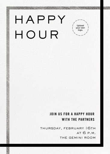 Overlapping Corners (Customizable Template) - Happy Hour Invitation by Paperless Post