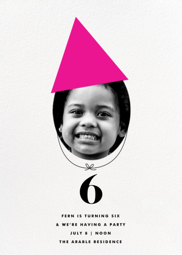 Party Hat (Photo) - Birthday Invitation by The Indigo Bunting