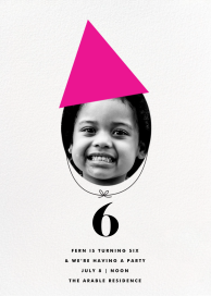 Party Hat (Photo) - Birthday Invitation by The Indigo Bunting