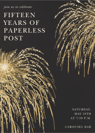 Golden Sparks - Invitation by Oscar de la Renta