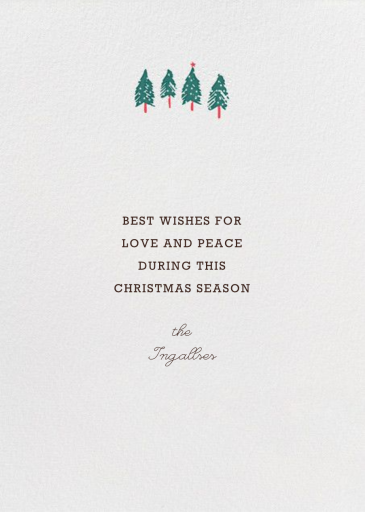 Christmas Tree Traffic - Christmas Card by Hello!Lucky - Back