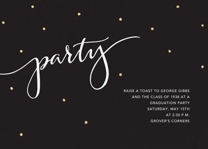 Signature Party - Graduation Party Invitation by Sugar Paper