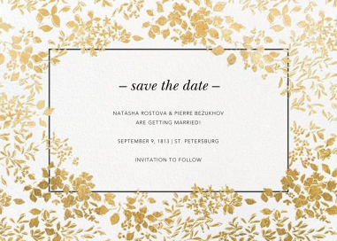 Richmond Park (Save the Date) by Oscar de la Renta