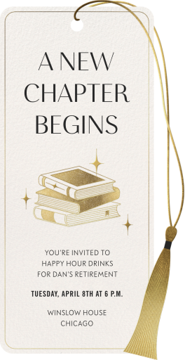 Bookmarked - Retirement Party Invitation by Paperless Post