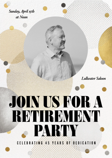 Circles and Dots - Retirement and Farewell Party Invitation by Paperless Post