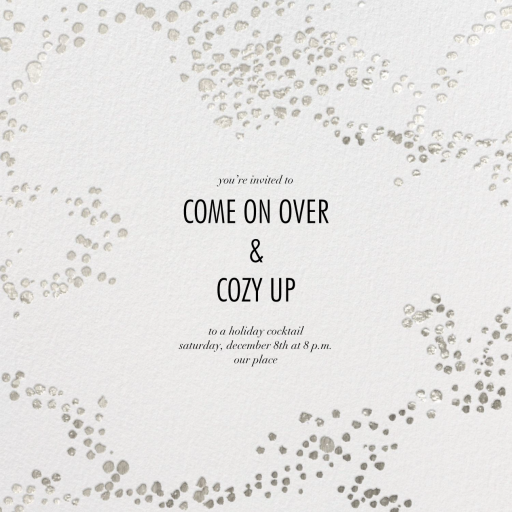 Metallic Paint Splatter - Cocktail Party Invitation by Kelly Wearstler