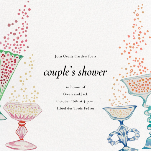 Bubbly Cocktails - Bridal Shower Invitation by Happy Menocal