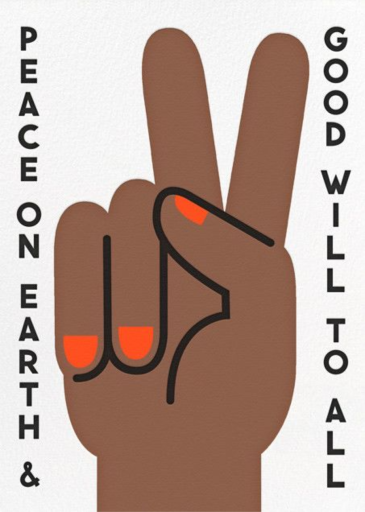 Peace Sign - Holiday Card by The Indigo Bunting
