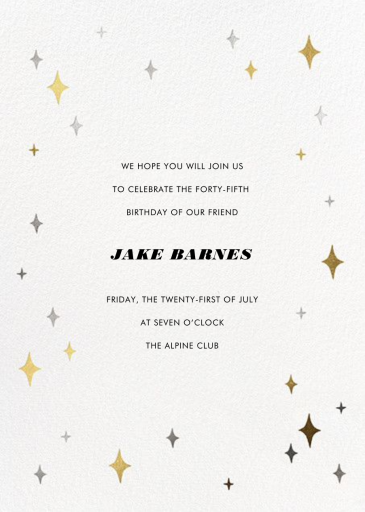 Space Age Stars Photo - Surprise Party Invitation by Paperless Post - Back