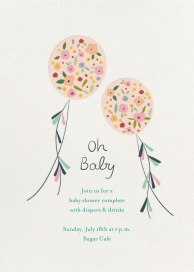 Balloon Buds - Baby Shower Invitation by Little Cube