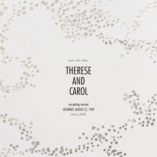 Metallic Paint Splatter - Save the Date by Kelly Wearstler