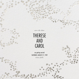 Metallic Paint Splatter - Save the Date by Kelly Wearstler