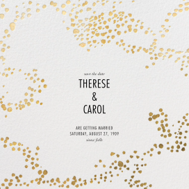 Metallic Paint Splatter - Save the Date by Kelly Wearstler