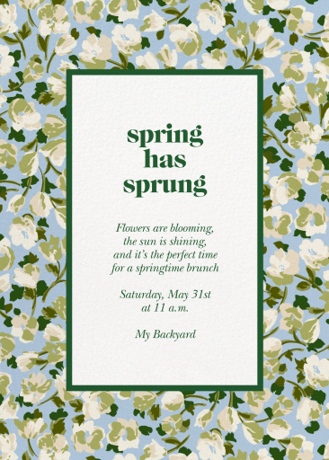 Floral Garden Spring Invitation