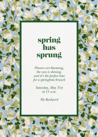 Invitación de primavera con motivos florales