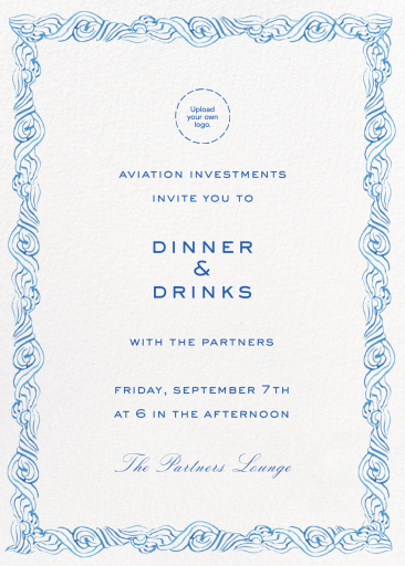 Ocean Border (Inslee Fariss) - Business Dinner Invitation by Dogwood Hill