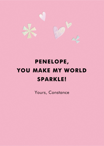 You Shiny Thing - Valentine's Day Card by Hello!Lucky - Back