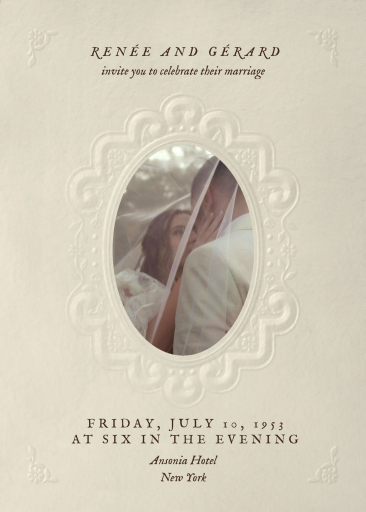 Embossed Pendant - Wedding Invitation by Paperless Post
