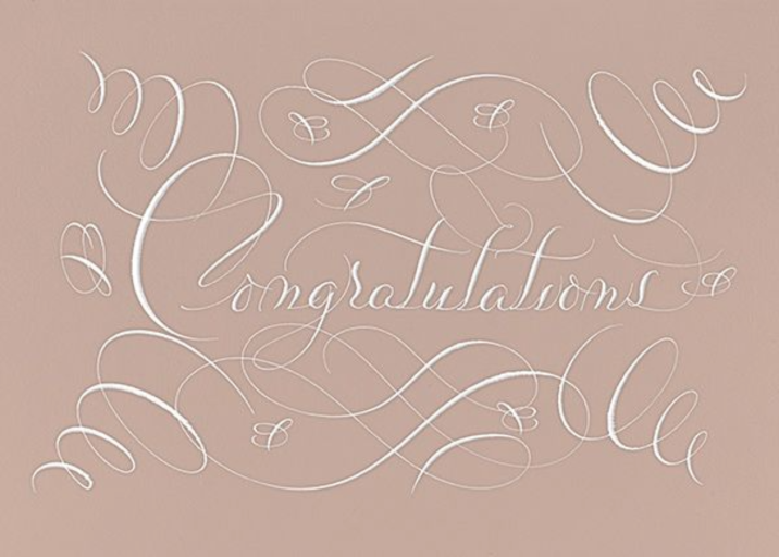 Congratulations Flourish - Work Anniversary Card by Bernard Maisner