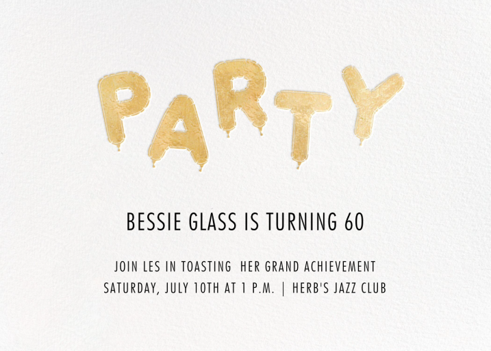 Mylar Party - Birthday Invitation by Paperless Post