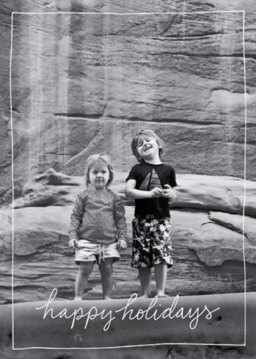 Cursive Holidays - Holiday Card by Linda and Harriett