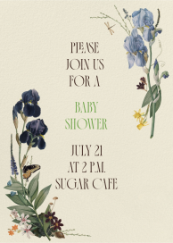 Midnight Orchids - Baby Shower Invitation by Open Sea Design Co.