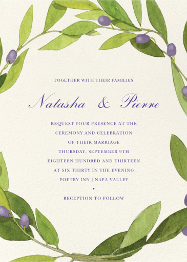 Simple Wreath - Invitation by Felix Doolittle