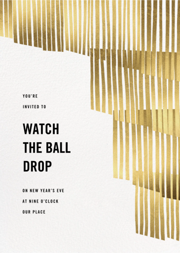 Swaying Fringe - New Year's Eve Invitation by Paperless Post