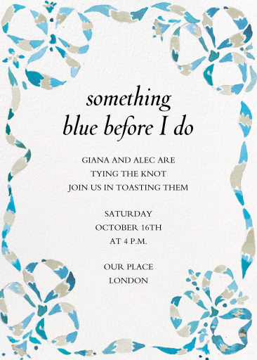 Blue Bows - Bridal Shower Invitation by Happy Menocal