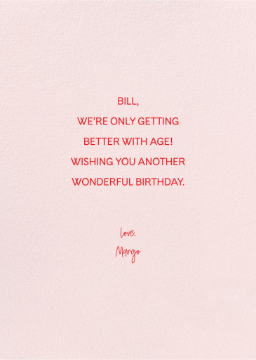 You Are Wine - Birthday Card by 2021 Co. - Back