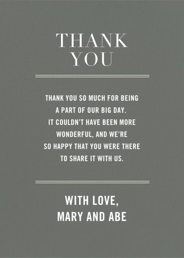 Typographic II (Stationery) - Thank You Card by kate spade new york