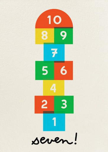 Hopscotch - Birthday Invitation by The Indigo Bunting