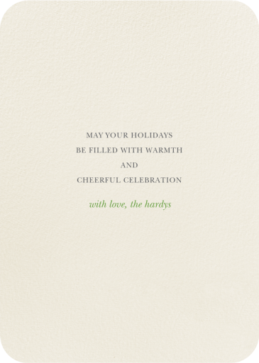 Tall Trimmer (Greeting) - Hanukkah Invitation by Felix Doolittle - Back