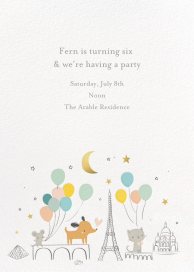 Bonjour Paris - Birthday Invitation by Little Cube