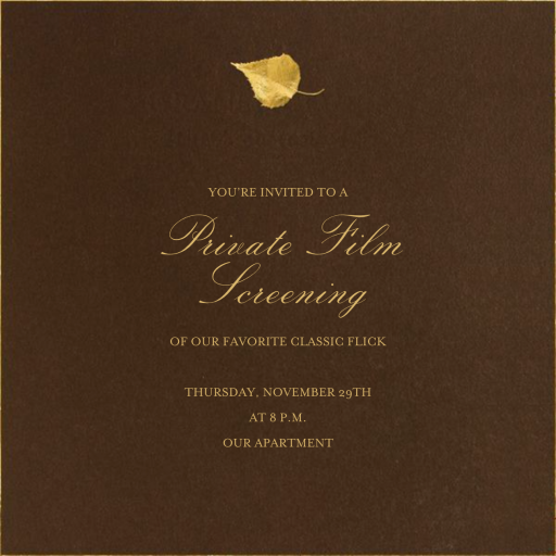 Gold Leaf by Paperless Post