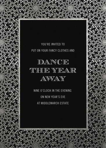 Deco Border - New Year's Eve Invitation by Paperless Post