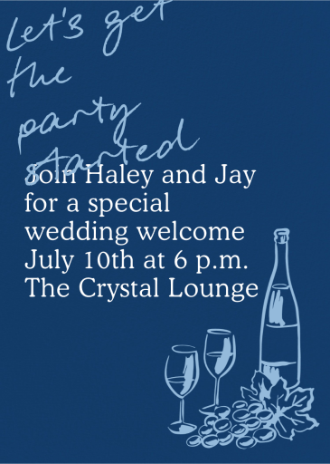 Vino Toast - Welcome Party Invitation by Paperless Post